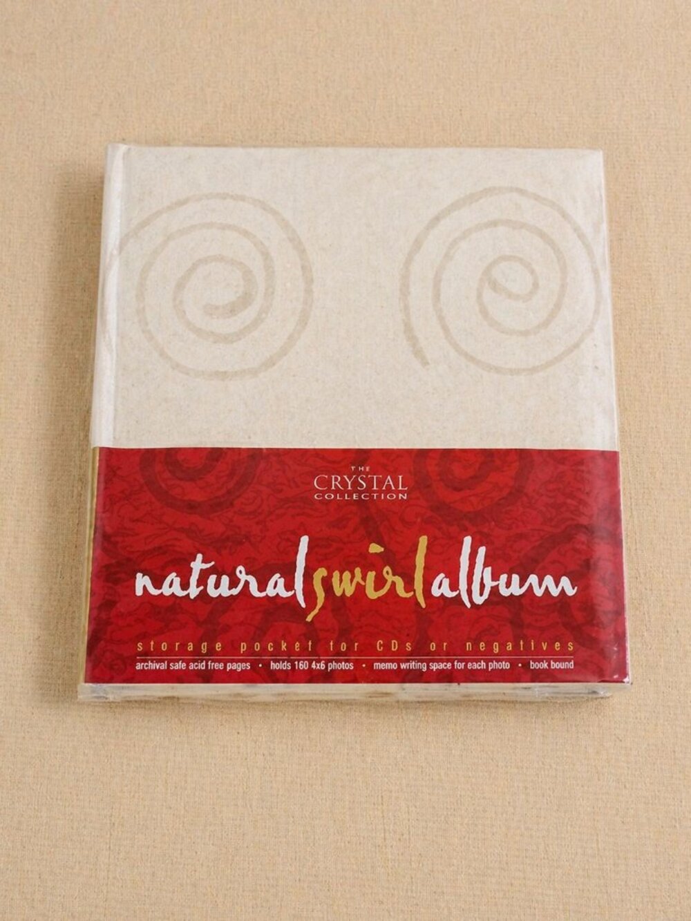 NIP The Crystal Collection Natural Swirl Photo Album 160 Slots 4x6 Memo